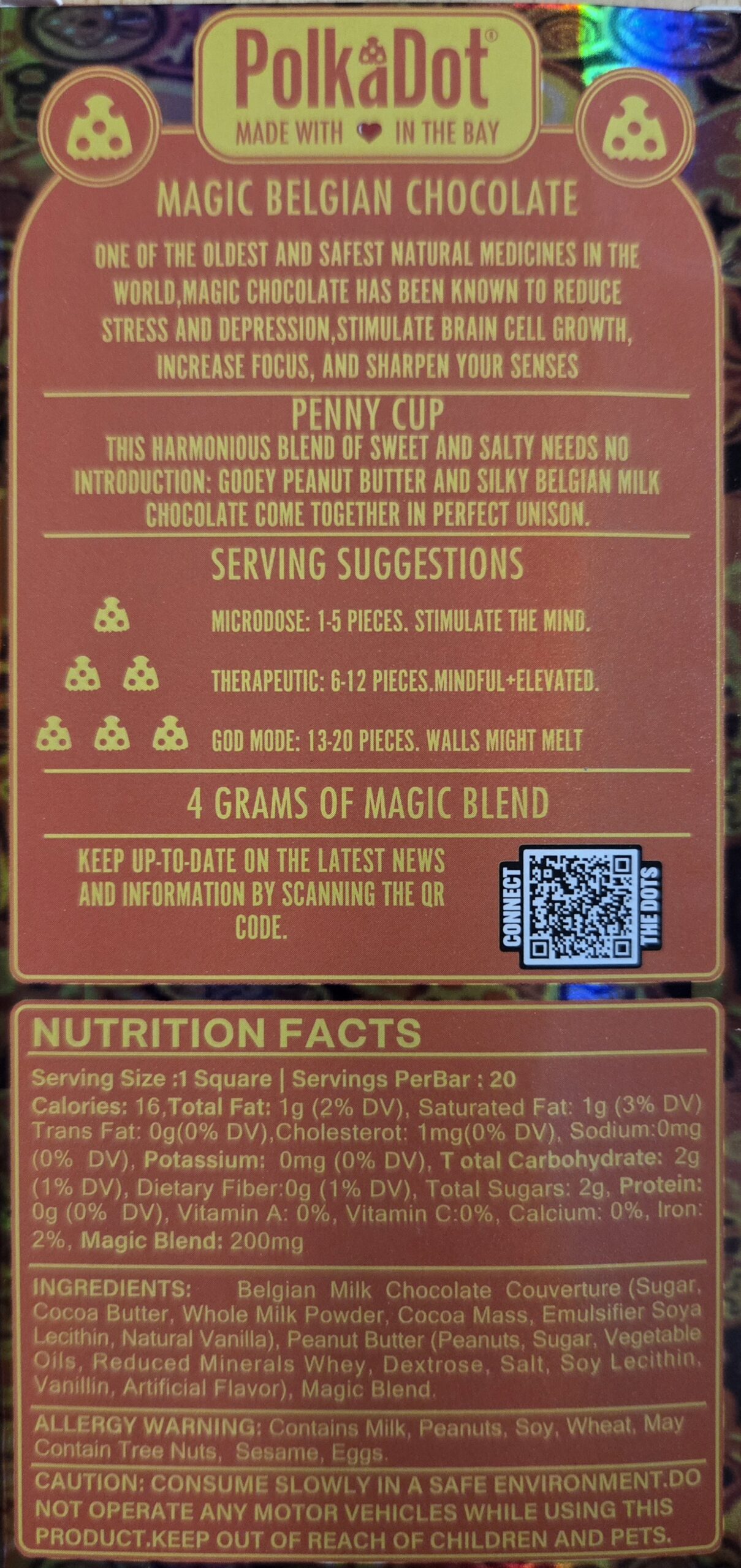 Polka Dot Magic Belgian Chocolate PennyCup Large 4g - Image 4